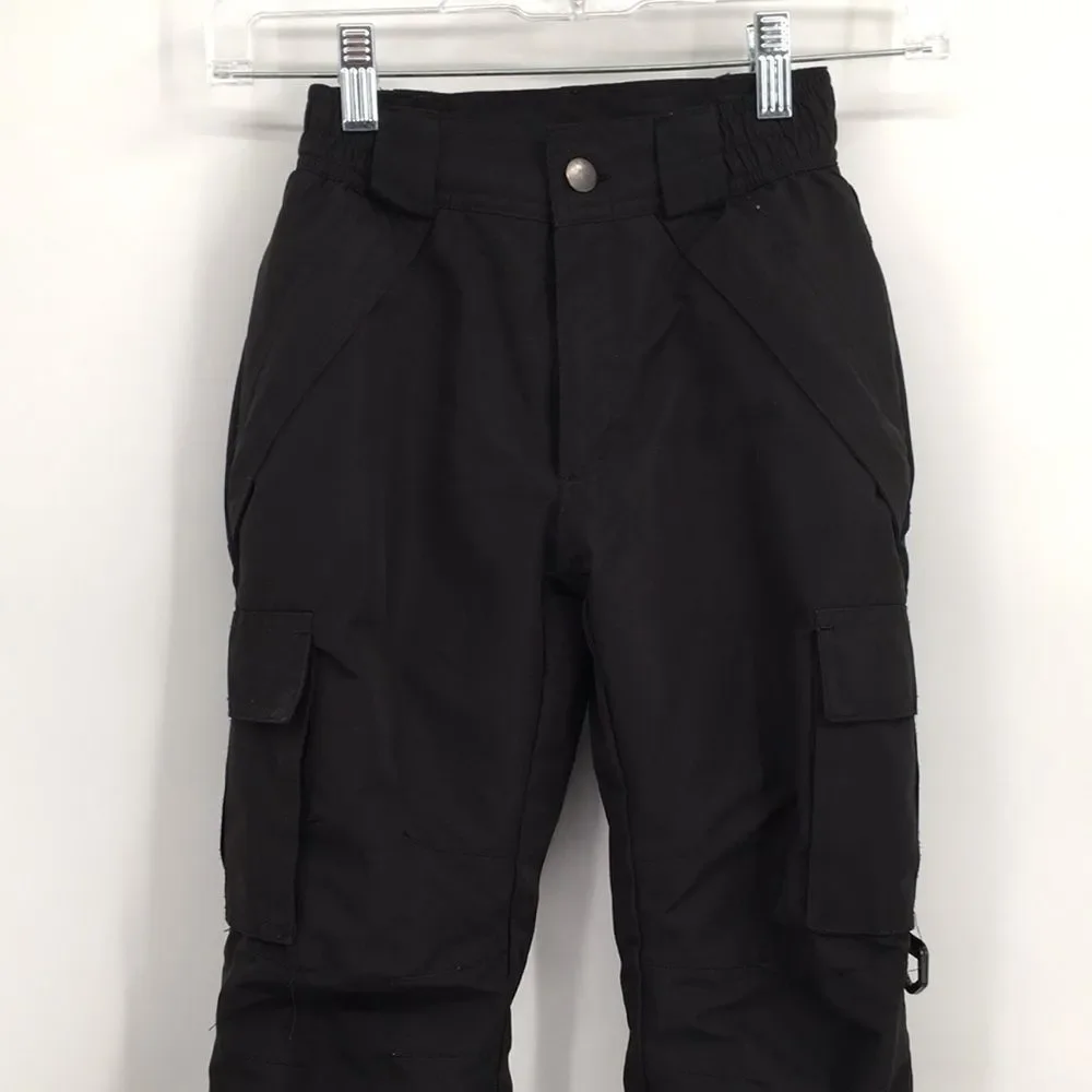 Sportscaster Black Cargo Snow Pants Kids Small 4/5
